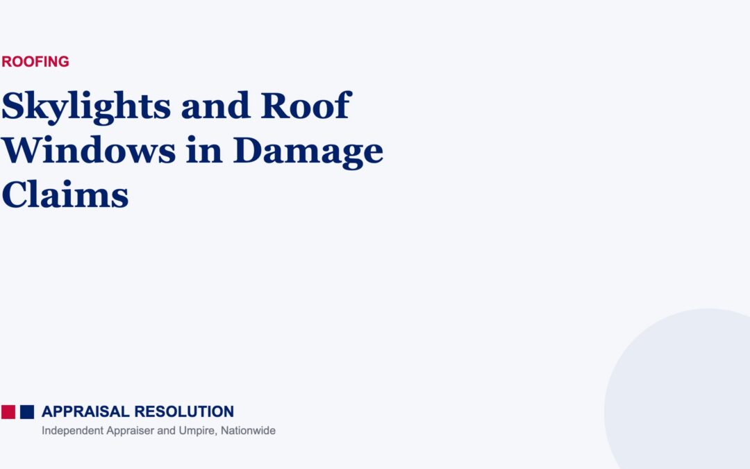Appraisal Resolution article card: Skylights and Roof Windows in Damage Claims
