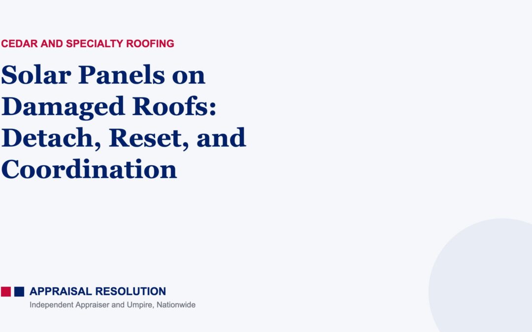 Solar Panels on Damaged Roofs: Detach, Reset, and Coordination