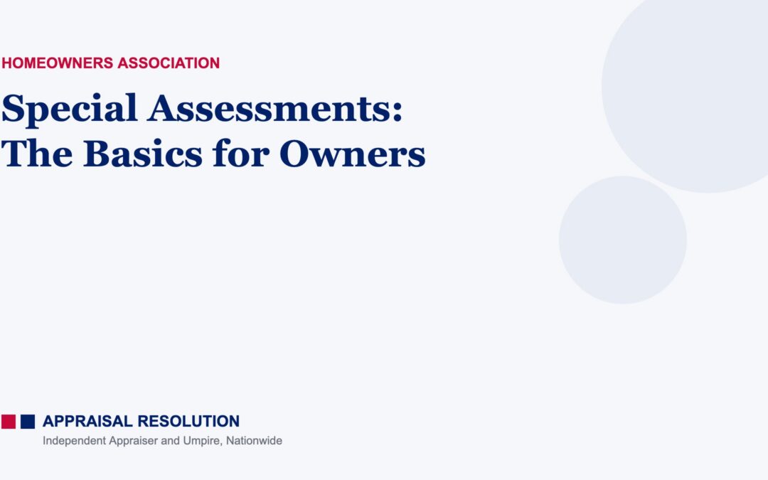 Special Assessments: The Basics for Owners