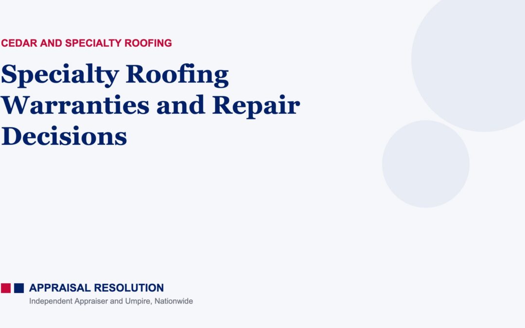 Specialty Roofing Warranties and Repair Decisions