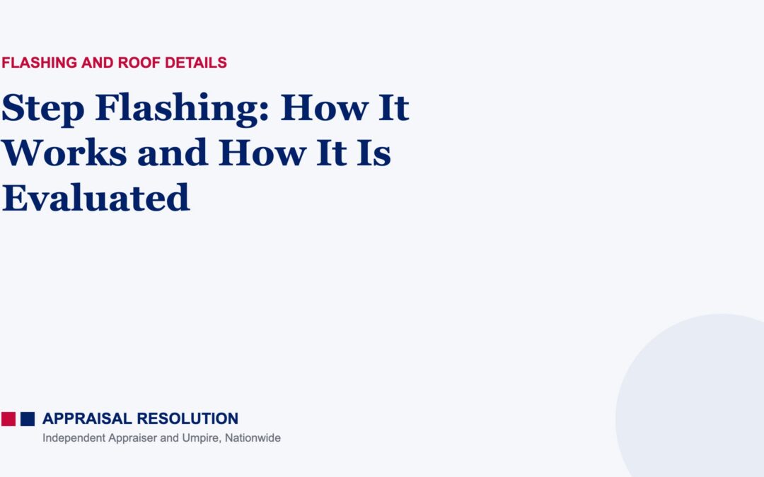 Step Flashing: How It Works and How It Is Evaluated