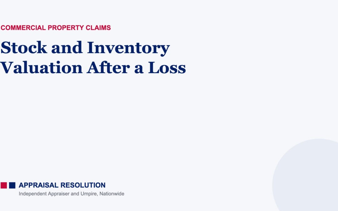 Stock and Inventory Valuation After a Loss