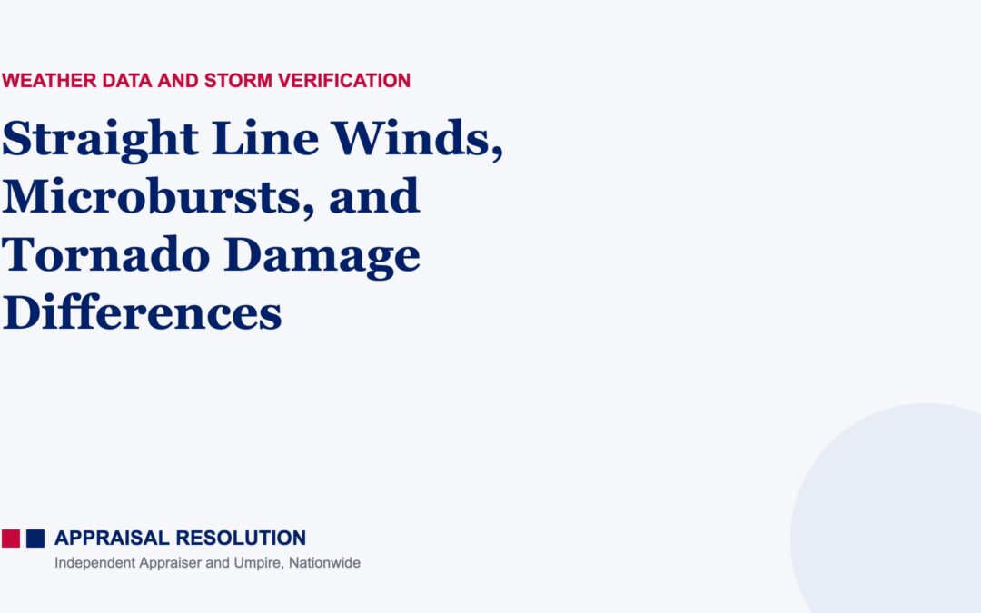 Straight Line Winds, Microbursts, and Tornado Damage Differences