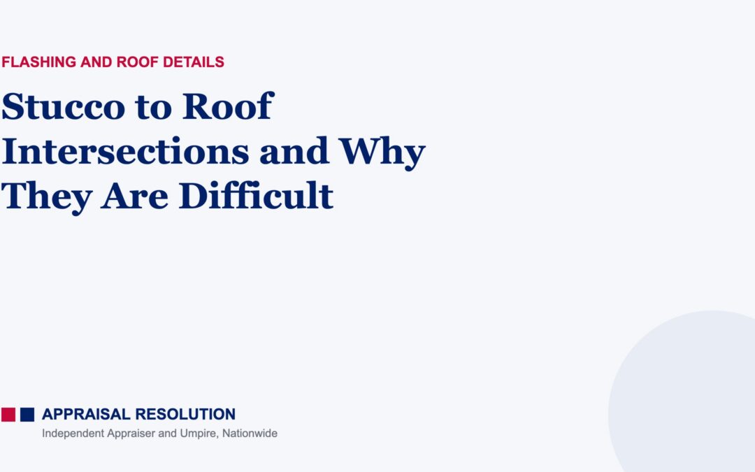 Stucco to Roof Intersections and Why They Are Difficult
