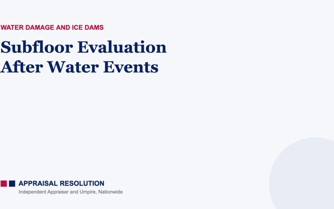 Subfloor Evaluation After Water Events