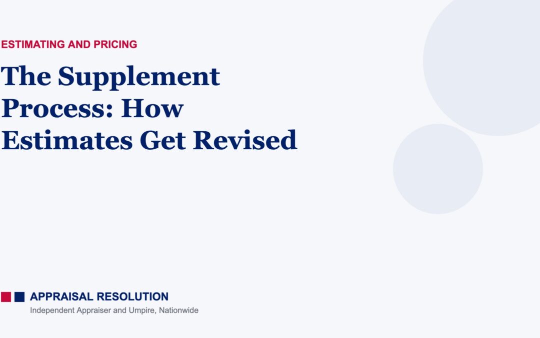 The Supplement Process: How Estimates Get Revised