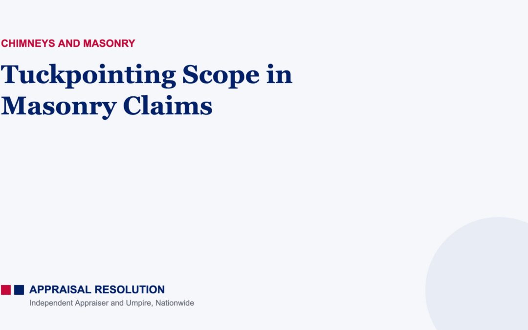 Tuckpointing Scope in Masonry Claims
