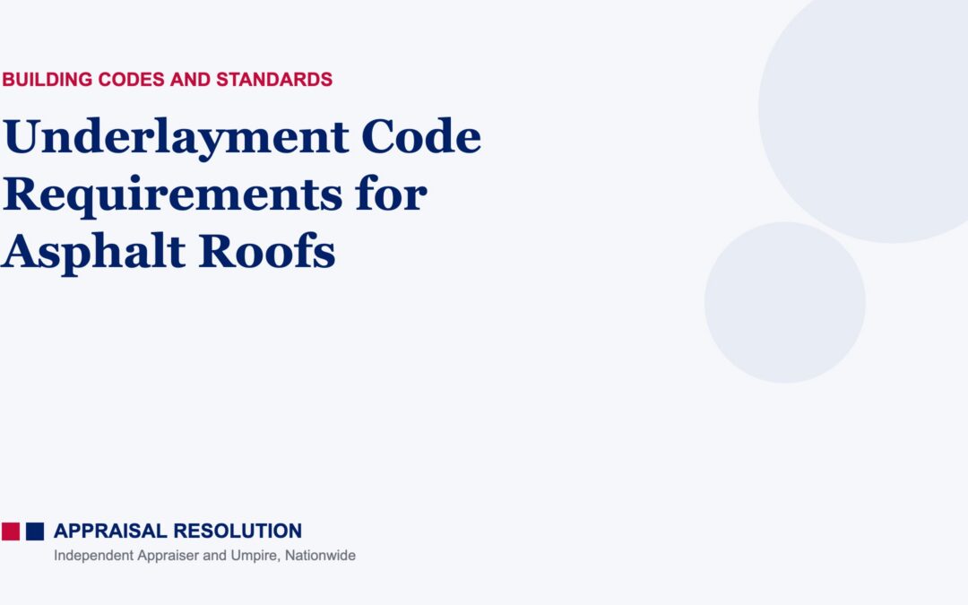 Underlayment Code Requirements for Asphalt Roofs
