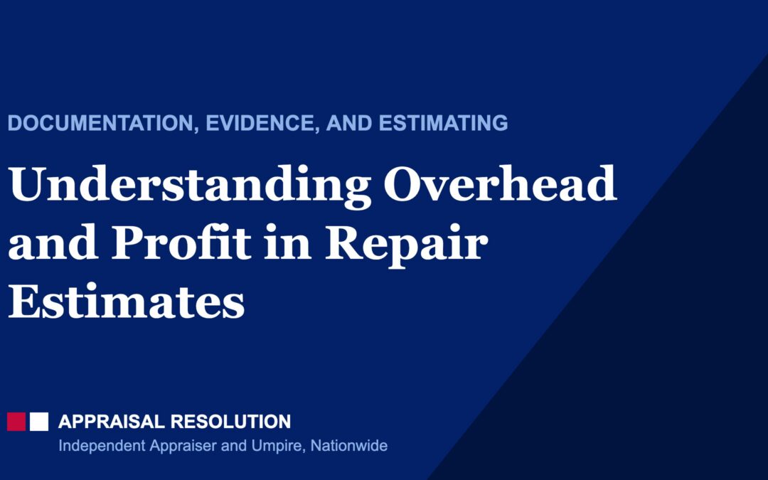 Understanding Overhead and Profit in Repair Estimates