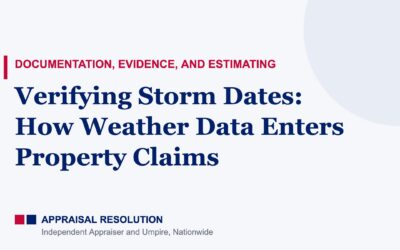Verifying Storm Dates: How Weather Data Enters Property Claims