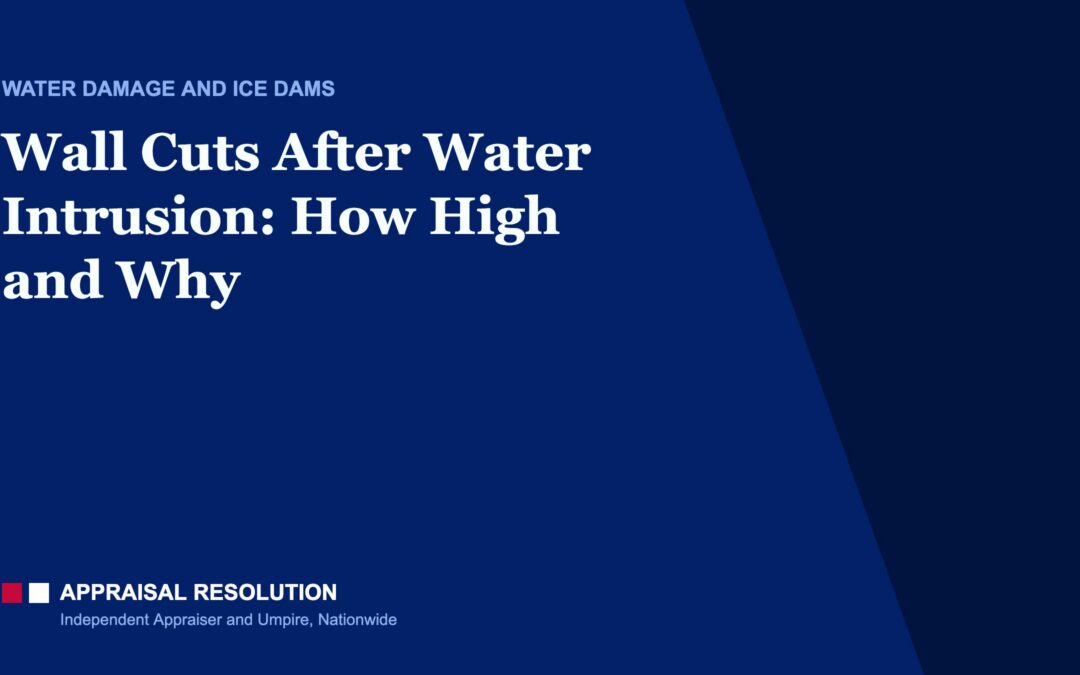 Wall Cuts After Water Intrusion: How High and Why