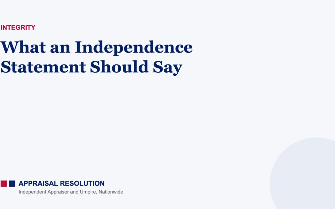 What an Independence Statement Should Say