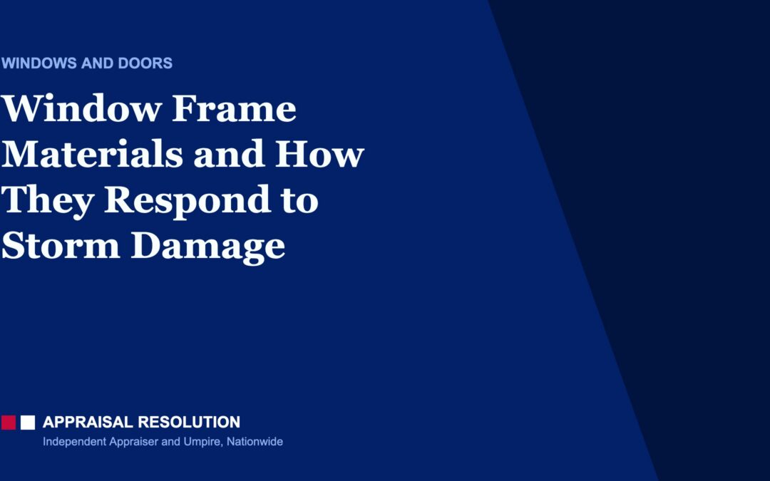 Window Frame Materials and How They Respond to Storm Damage