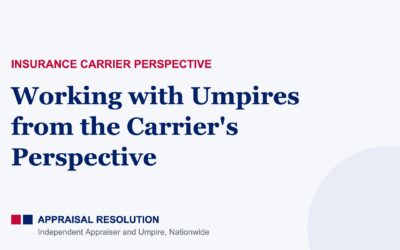 Working with Umpires from the Carrier’s Perspective